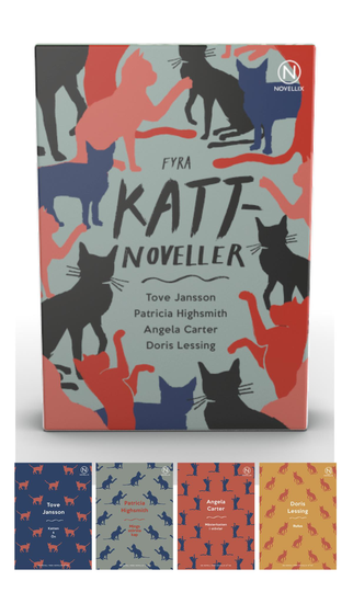 Presentask Med Fyra Kattnoveller Från Novellix