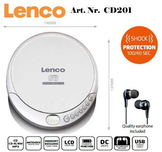 LENCO CD201 spelare MP3 Resume